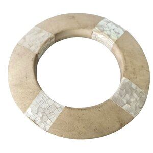 PONO By Joan Goodman Italian Handmade Mother of Pearl Inlay Bangle Bracelet